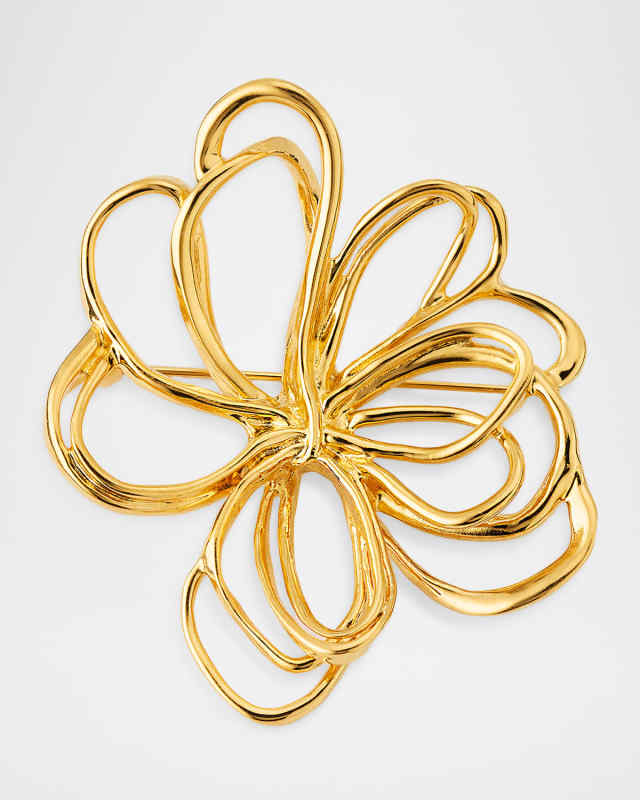 Large Wire Flower Brooch